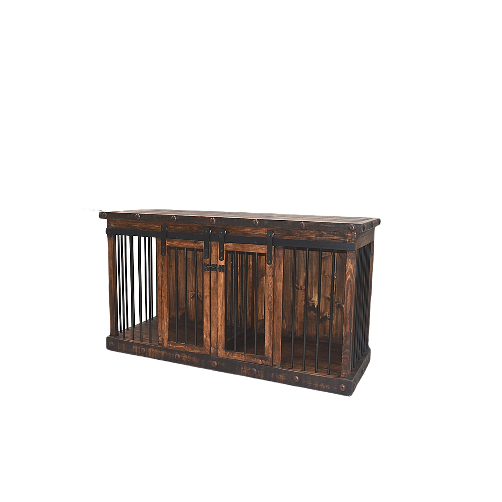 RUSTIC MEDIUM SIZE DOG CRATE