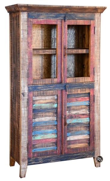 LIBRERO 4 PUERTAS CABAÑA